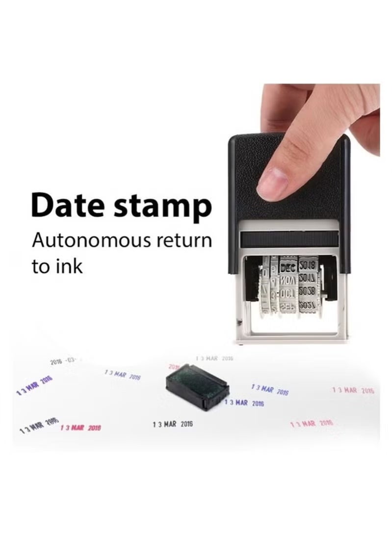 Portable Mini Words Wheel Scrapbooking Supplies Stamping Account Roller Seal DIY Office Supplies Mud Set Date Seal Date Stamps - Image 2