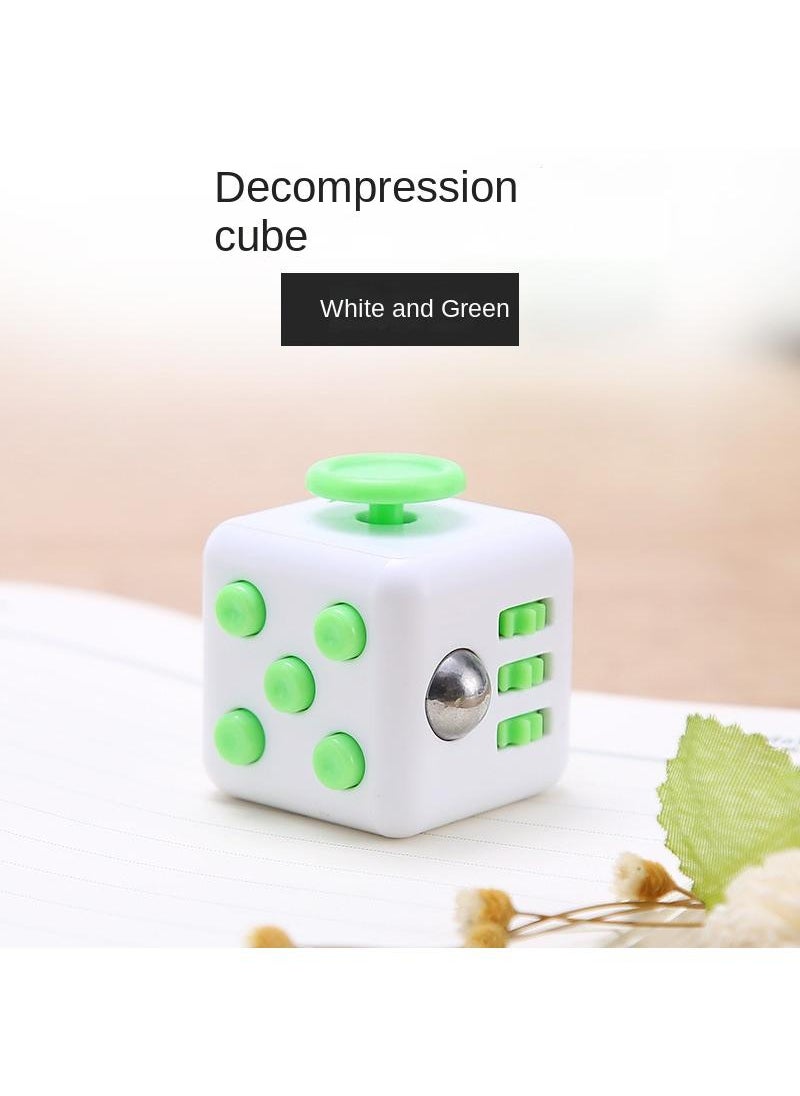 Y&D Unzip Rubik's Cube Toy Fidget Cube Adult Decompression Game Dice-White Green 