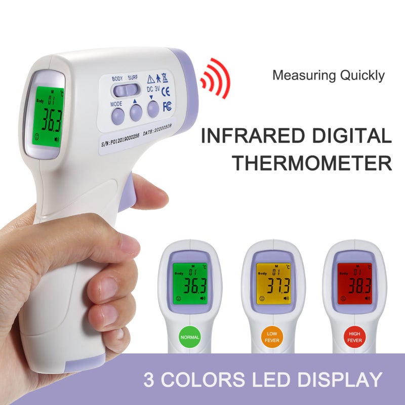 Digital Forehead Thermometer Infrared Baby Thermometer Non-contact Body Temperature Gauge High Sensitivity Temperature for Baby with Fever Alarm - Image 1