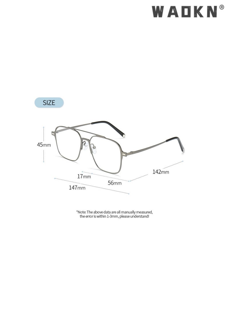 دبليو أيه أو كي أن مجموعة نظارات شمسية مغناطيسية مستقطبة للرجال والنساء نظارات طبية مربعة للحماية من الأشعة فوق البنفسجية مستقطبة ، نظارات شمسية مغناطيسية مزدوجة الشعاع 2 في 1 متوافقة مع إطار نظارات قصر النظر - Image 5