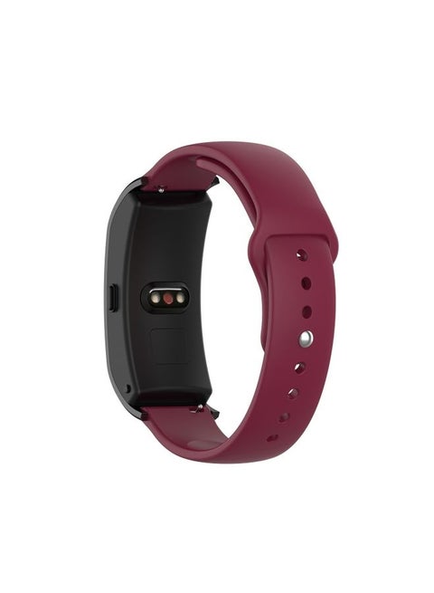 Replacement Strap For Garmin Vivomove 3s / 4s 18mm Reverse Buckle Silicone Watch Band, Size: Small Code Wine Red