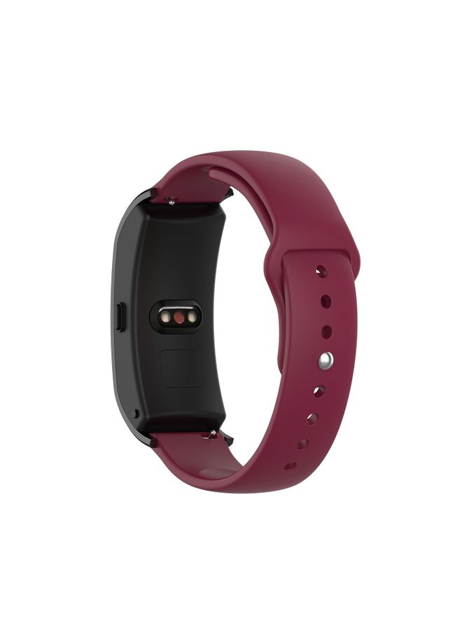 Replacement Strap For Garmin Vivomove 3s / 4s 18mm Reverse Buckle Silicone Watch Band, Size: Small Code Wine Red
