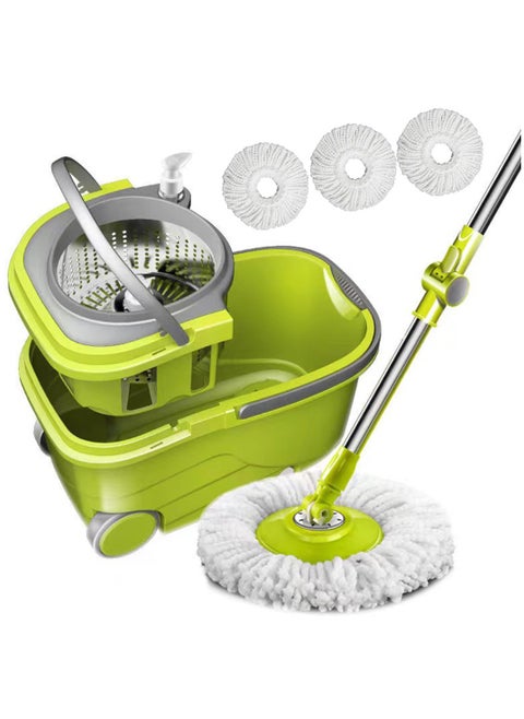 Spin Mop and Bucket Set Floor Mop Bucket with Wringer & Wheels