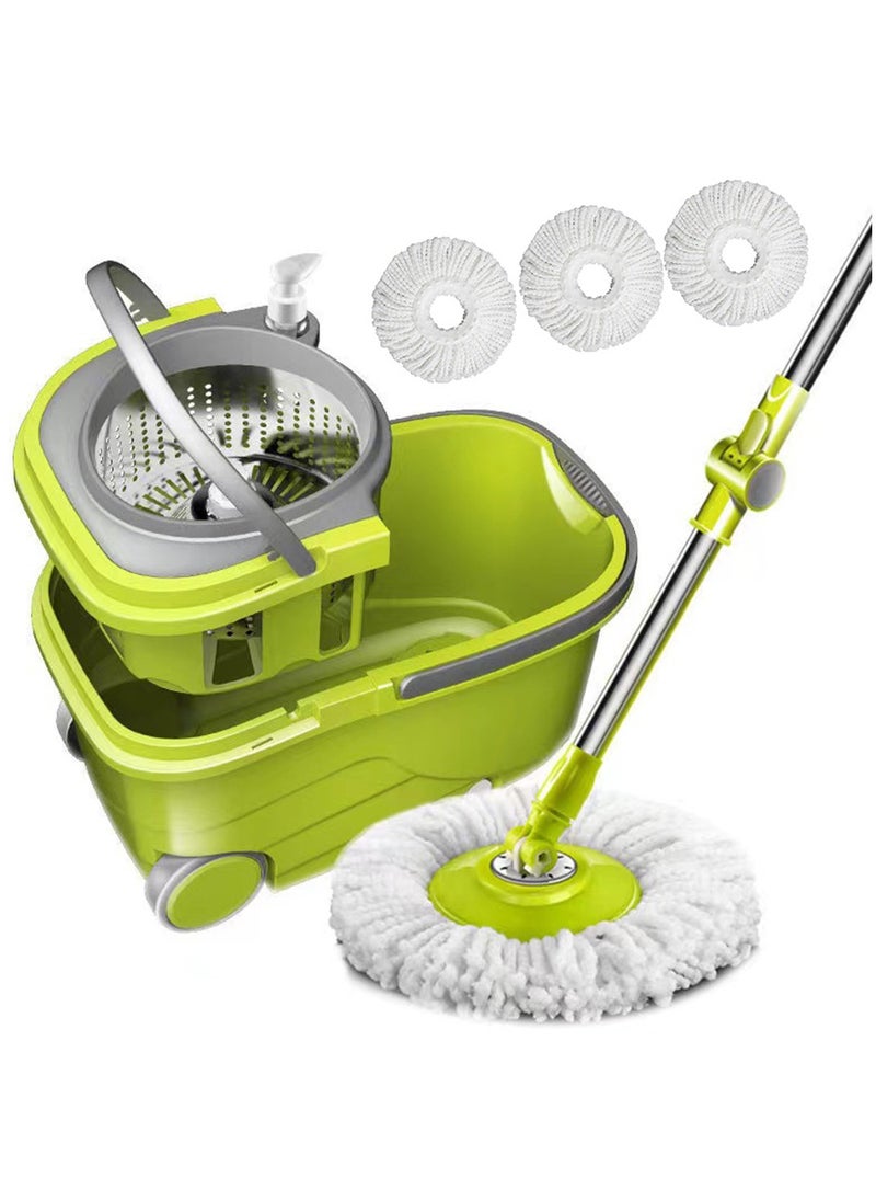 Generic - Spin Mop and Bucket Set Floor Mop Bucket with Wringer & Wheels - Image 1