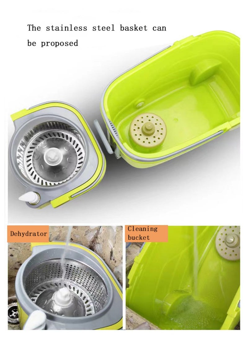Generic - Spin Mop and Bucket Set Floor Mop Bucket with Wringer & Wheels - Image 1
