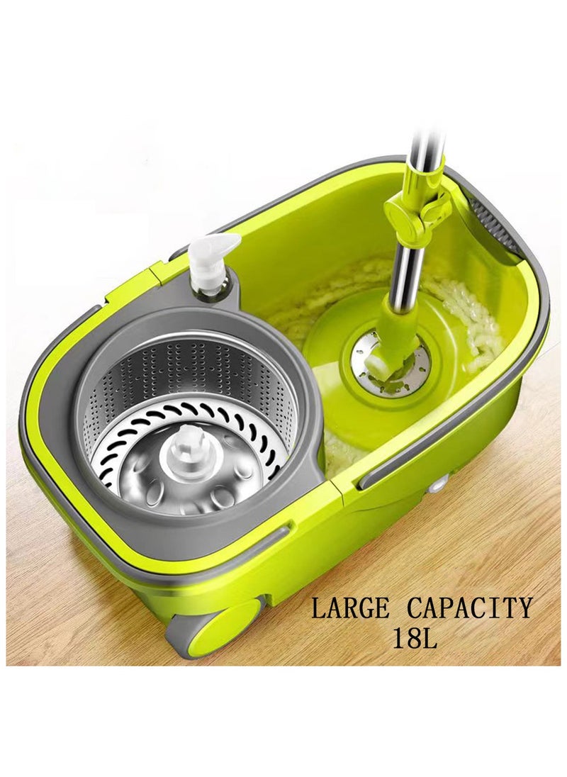 Generic - Spin Mop and Bucket Set Floor Mop Bucket with Wringer & Wheels - Image 1
