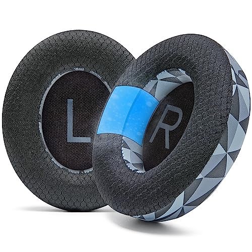 WC Freeze NC700 Cooling Gel Ear Pads for Bose Noise Canceling 700 Headphones Breathable Sports Fabric Cooling Gel Extra Thick Cooler for Longer Geo Grey - Image 1