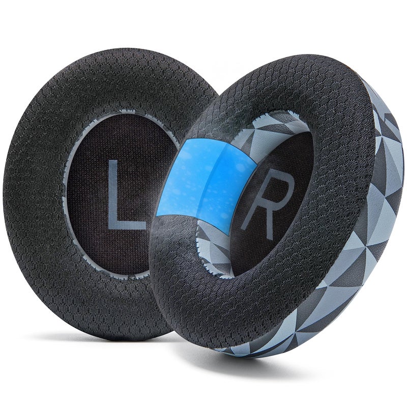WC Freeze NC700 Cooling Gel Ear Pads for Bose Noise Canceling 700 Headphones Breathable Sports Fabric Cooling Gel Extra Thick Cooler for Longer Geo Grey - Image 2