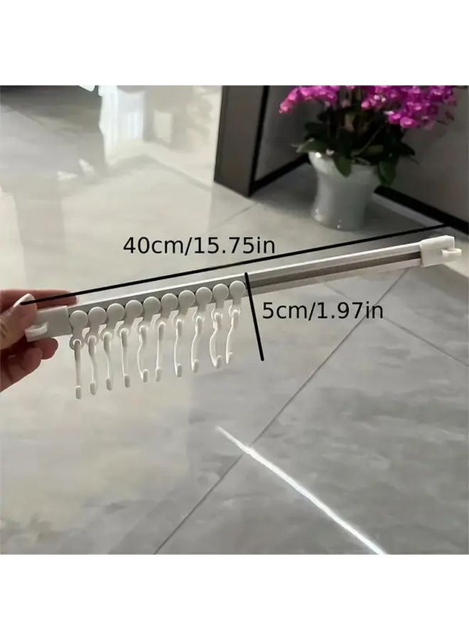 10 S Hook Models With Track Pulley Self Adhesive Wall Hanging Set For Kitchen Cabinet Door Easy No Drill Installation - Image 5