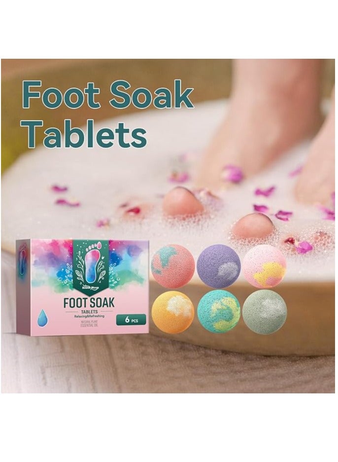 EELHOE 6Pcs Foot Soak Foot Bath Ball - Old Ginger Foot Soak Cold, Dissipate Dampness, Remove Odor, Help Sleep Foot Bath Ball - For Chapped Feet, Cracked, Stubborn Foot Odor Scents - Creative Gifts - Image 1