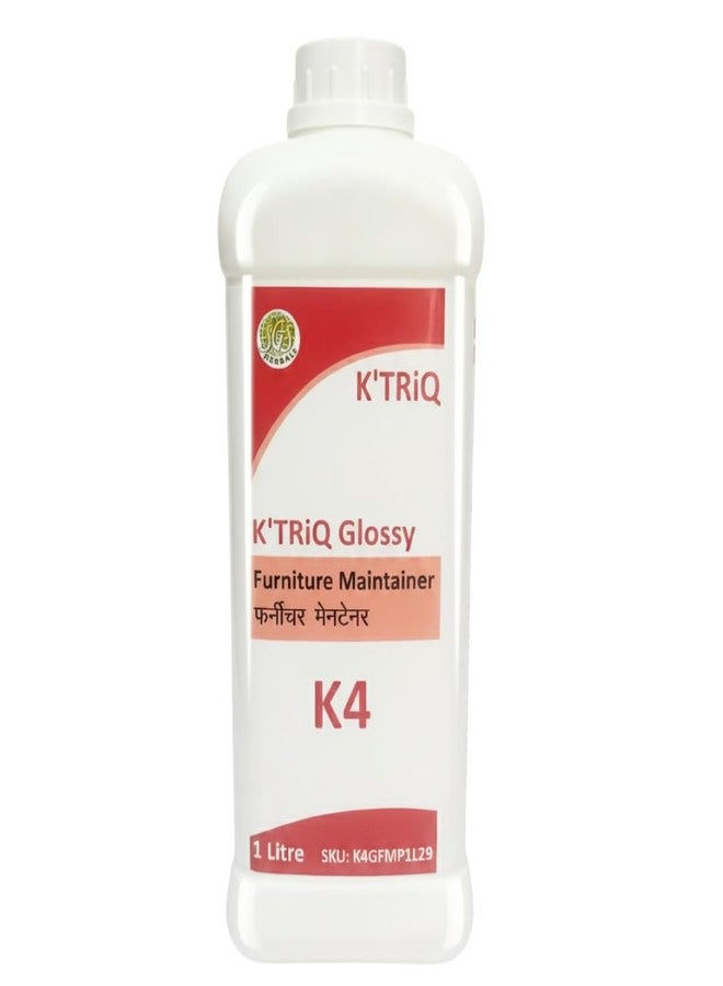 K'TRiQ K4 Glossy Furniture Maintainer | Premium Wood Polish & Cleaner for Furniture, Table, Wardrobe & Wooden Surfaces | Long-Lasting Shine & Protection | Anti-Dust, Non-Sticky Formula | 1 Litre - Image 1