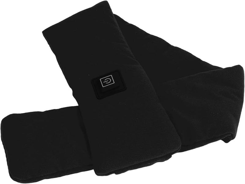 وشاح كهربائي ساخن قابل للغسيل من ألياف الأكريليك للدفء في الشتاء للبالغين والأطفال وكبار السن باللون الأسود - Image 2