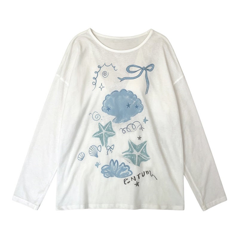 Women's Long Sleeve Printed T-Shirt with Sun Protection - Image 5