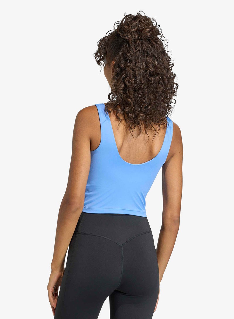 Adidas 3-Stripes Studio All Me Light Support Tank - Image 2