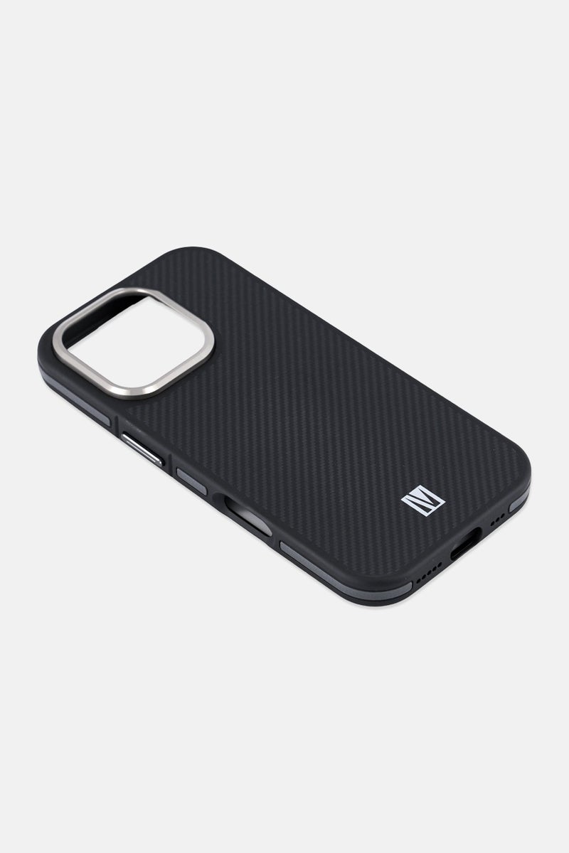 LEVELO iPhone 16 Pro Ox Carbon Phone Case, Black - Image 3
