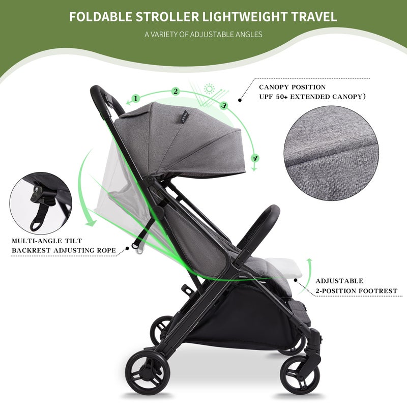 COOL KIDS Gravity Automatic Fold Travel Stroller - Image 3
