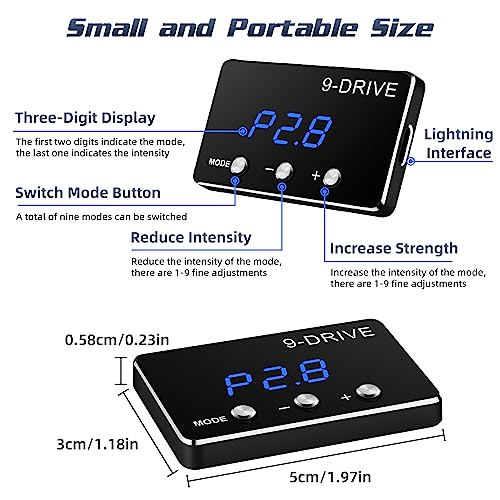 MAIMEIMI Throttle Response Controller, 9 Drive Modes Smart Electronic Racing Accelerator for Dodge Challenger Charger Ram Durango Jeep Cherokee KK Wrangler JK Liberty Chrysler 300 Aspen - Image 4