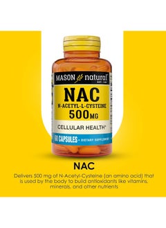 MASON Natural Nac N-Acethyl-L-Cysteine, 500Mg, 60 Capsules  - Image 4