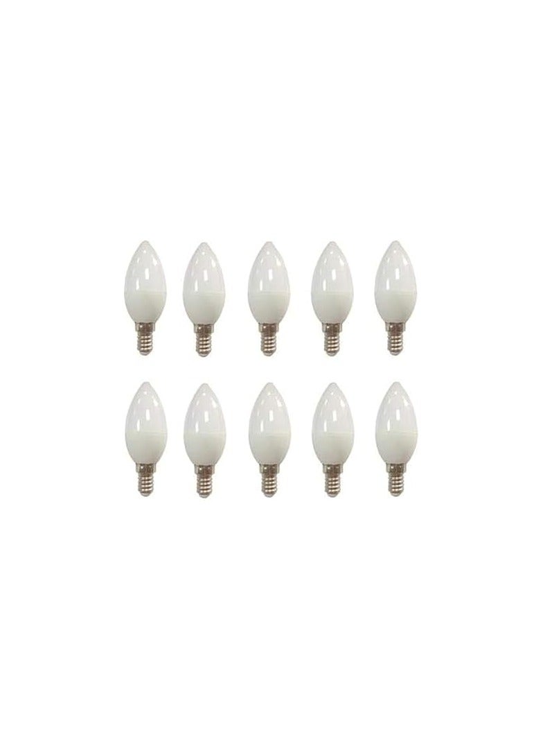 LED bulb, 40 watt, made of glass, yellow, 10 pieces