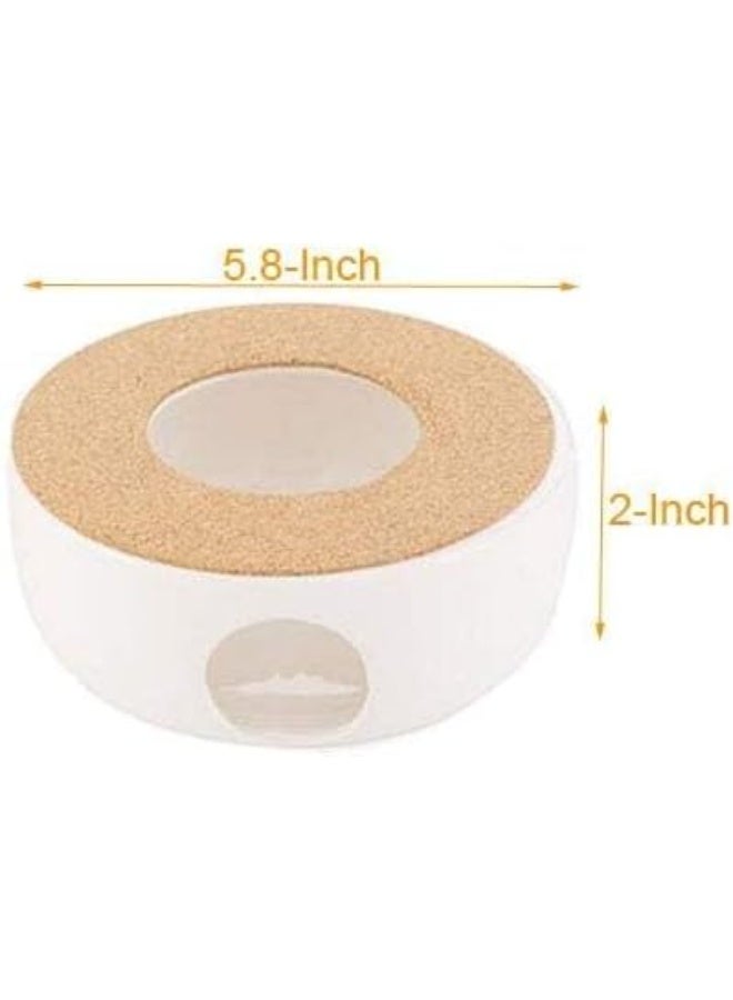 هومستر مدفئ سيراميك للشاي وحامل شمعة للغلايات والكؤوس - مدفئ عالمي لإبقاء القهوة والشاي والحليب دافئاً - Image 3