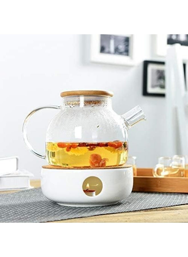 هومستر مدفئ سيراميك للشاي وحامل شمعة للغلايات والكؤوس - مدفئ عالمي لإبقاء القهوة والشاي والحليب دافئاً - Image 2