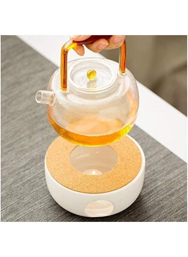 هومستر مدفئ سيراميك للشاي وحامل شمعة للغلايات والكؤوس - مدفئ عالمي لإبقاء القهوة والشاي والحليب دافئاً - Image 4