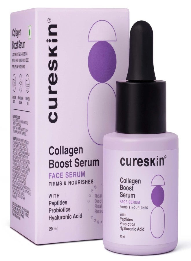 Cureskin Collagen Peptides for Women | Collagen Boost Hyaluronic Acid Serum | Plumps & Repairs with Hyaluronic Acid, Peptides and Probiotics - Image 1