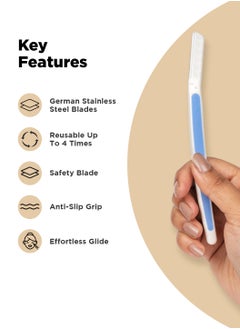 Furr Furr Face Razor for Women, German Blades, Removes hair from chin, upper lip, eyebrows and sideburns, reusable for all skin types, 3 Razors  - Image 5