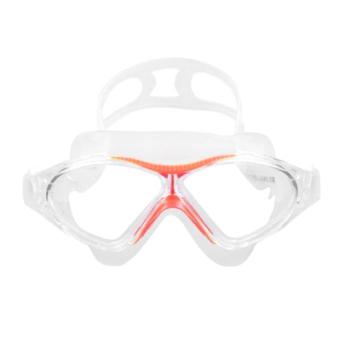 STRAUSS Silicone Swimming Goggles | Anti Fog & UV Protection | Adults, Men & Women | Fully Adjustable with A Case Cover, Red - Image 1