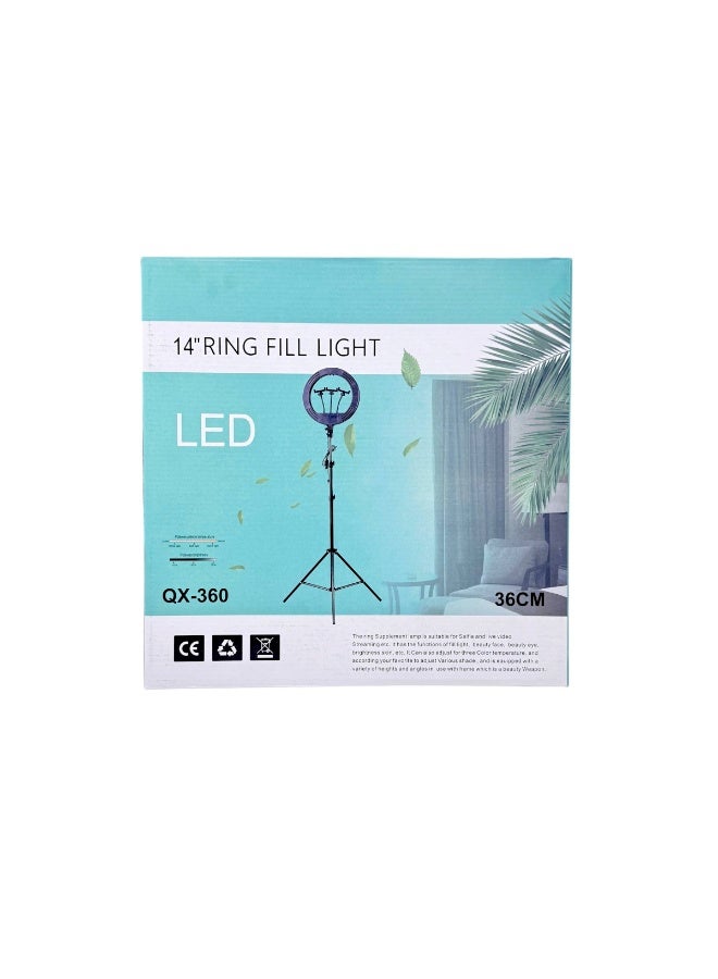 TEXOS LED Ring Fill Light With Tripod Stand - Image 1