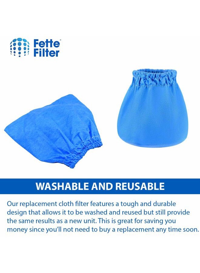 Fette Filter 12 Premium VRC2 Cloth Filter Compatible with Vacmaster 1.5 to 3.2 Gallon Wet/Dry Vacuums. Washable and Reusable Value Pack of 12 Premium Bags - Image 3
