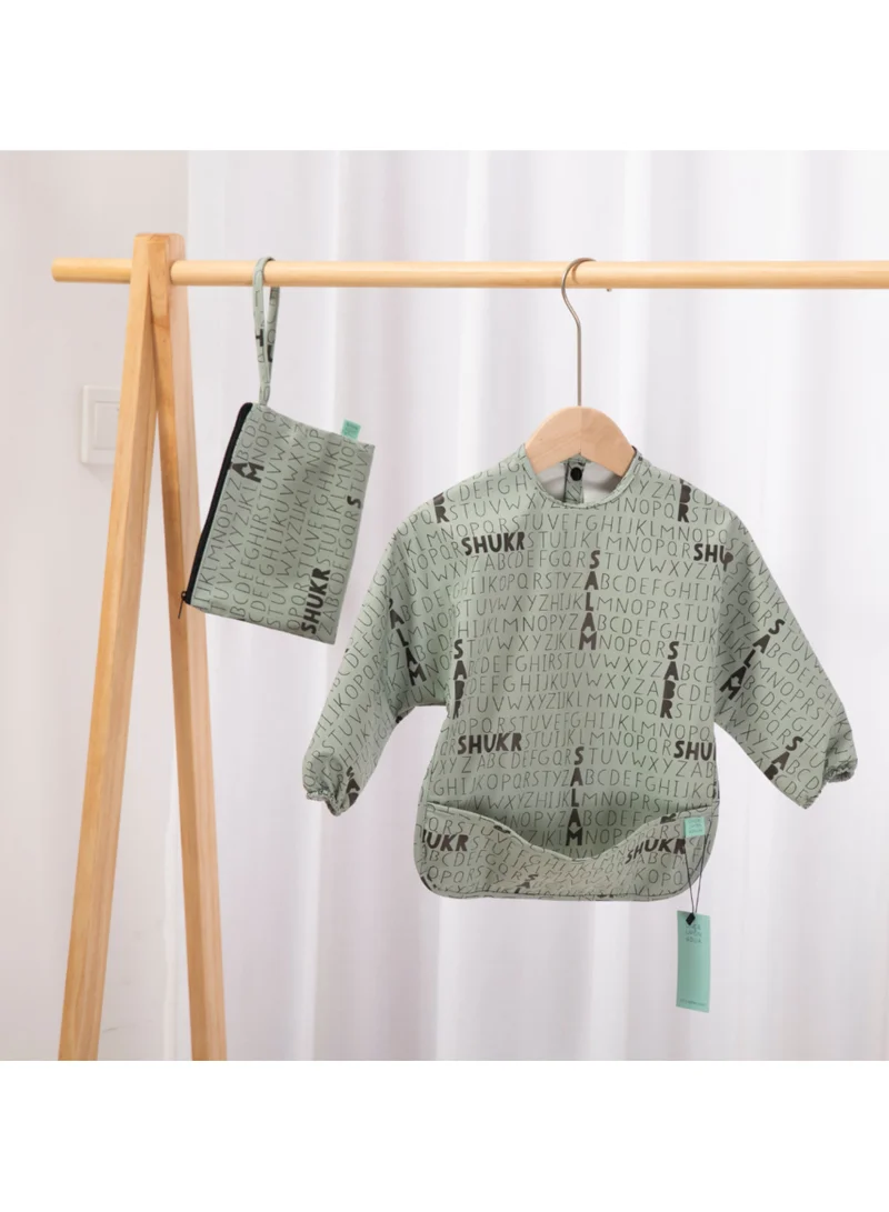 ONCE UPON A DUA Long Sleeved Pocket Bib with Carry Pouch