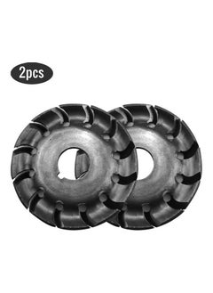 NIBEMINENT 2-Piece Multi-Functional Wood Carving Disc Black 8x7x8cm 