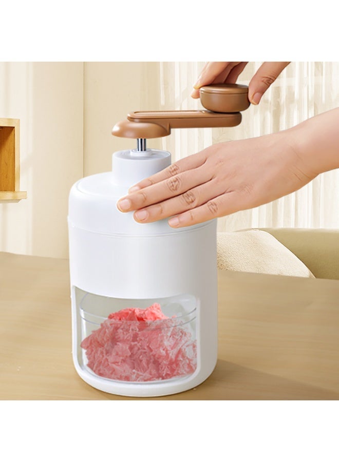 أكنزلмед آلة الجليد الحلاقة اليدوية ، كسارة الجليد المحمولة وآلة مخروط الثلج للاستخدام المنزلي آلة الجليد الحلاقة المتميزة لصنع مخروط الثلج - Image 2