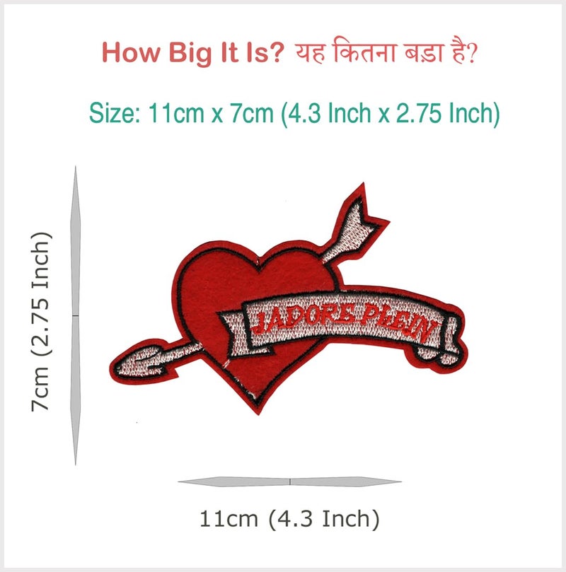 Love Applique Embroidered Sewon Patch Size 11cm x 7cm for Jackets Bags TShirts Jeans Pants Outdoor Clothing Imported from Malaysia 1 Piece Code SBX13 - Image 2