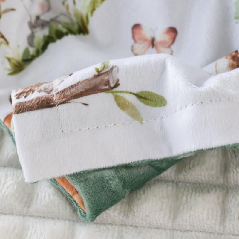 BORITAR Baby Blanket for Boys Girls Super Soft Double Layer Minky with Dotted Backing, Lovely Woodland Animal Design Blanket for Toddler Newborn 30 x 40 Inch(75x100cm) - Image 3