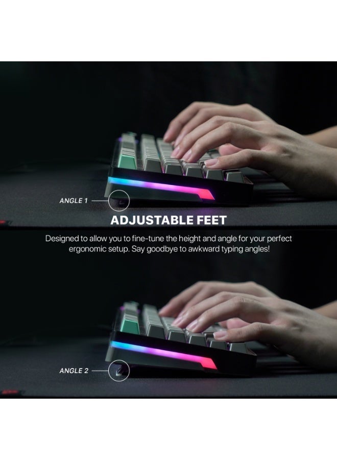 FANTECH Atom Pro83 MK913 Tri-Mode Mechanical Gaming Keyboard, Blue Switch, 2.4GHz Wireless, Bluetooth & USB - Image 3