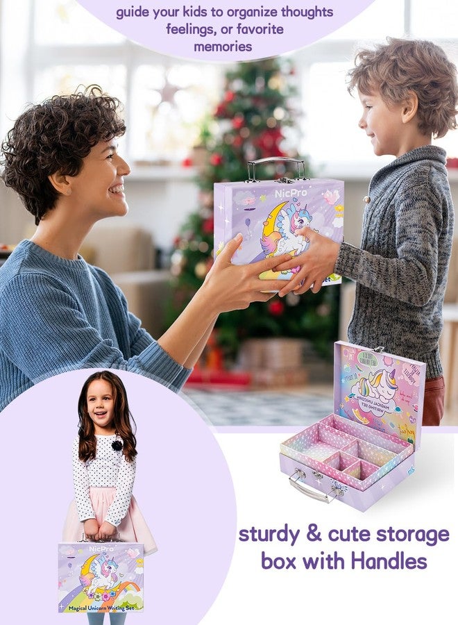 Nicpro 62PCS Unicorn Stationary Set For Girls,Unicorn Kid Toys for Aged 6-10 Years Old, Cute Stationery Supplies Letter Writing Kit Gift for 5,6,7,8,9,10 - Little Girls Ideal Christmas Birthday Gifts - Image 4