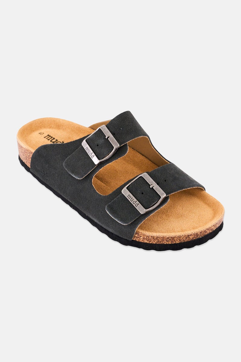 Mudd صنادل رجال قابلة للانزلاق من الفلين، رمادي داكن - Image 1