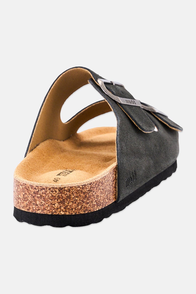 Mudd صنادل رجال قابلة للانزلاق من الفلين، رمادي داكن - Image 3