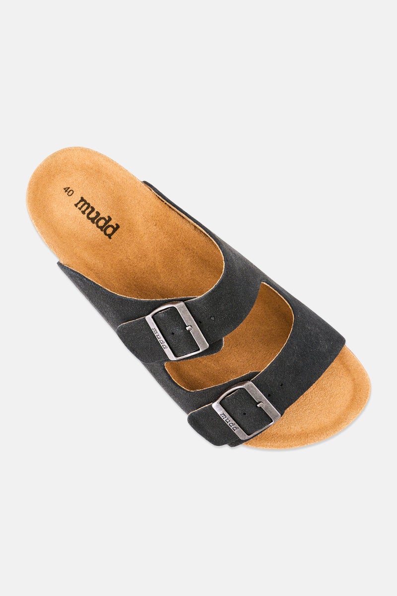 Mudd صنادل رجال قابلة للانزلاق من الفلين، رمادي داكن - Image 4