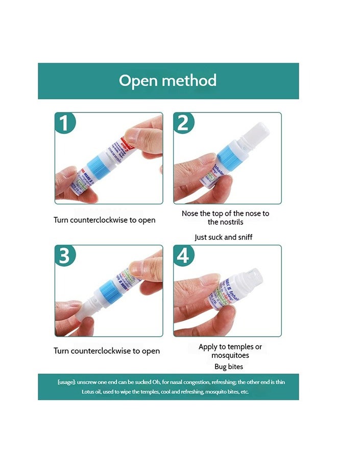 POY SIAN Mark II Menthol Aromatherapy Nasal Inhaler，Nasal Stick 6pack，Natural Herbal Remedy with Cooling Essential Oils Poysian，Enhance Breathing + Boost Focus，Fresh Cooling Sensation  - Image 4