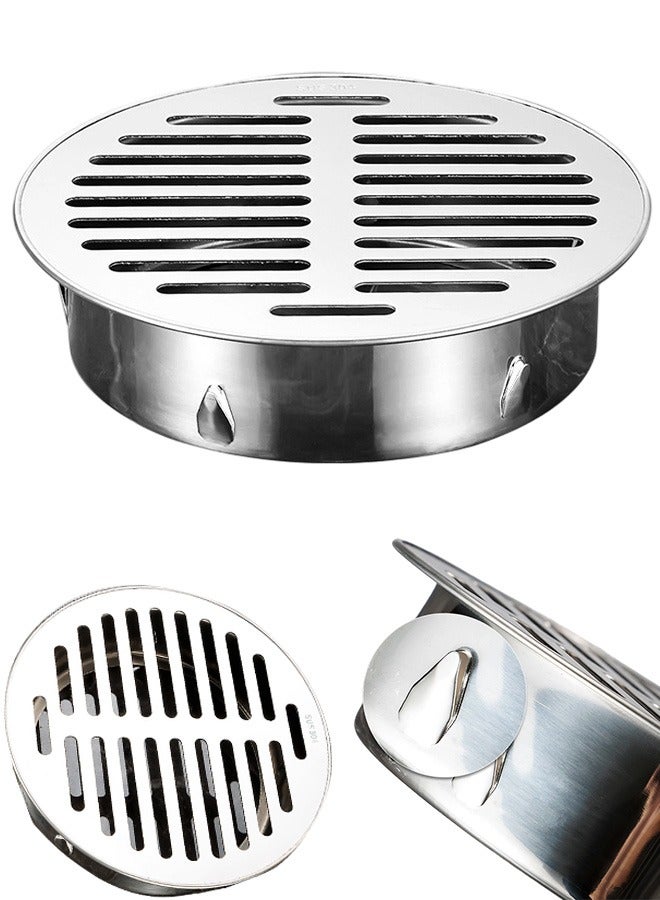 مكافحة الانسداد طابق الصرف غطاء, 304 الفولاذ المقاوم للصدأ مطبخ طابق الصرف غطاء, جولة Snap-in الصرف مكافحة حجب جولة الشبكة غطاء, سهلة التنظيف - Image 1