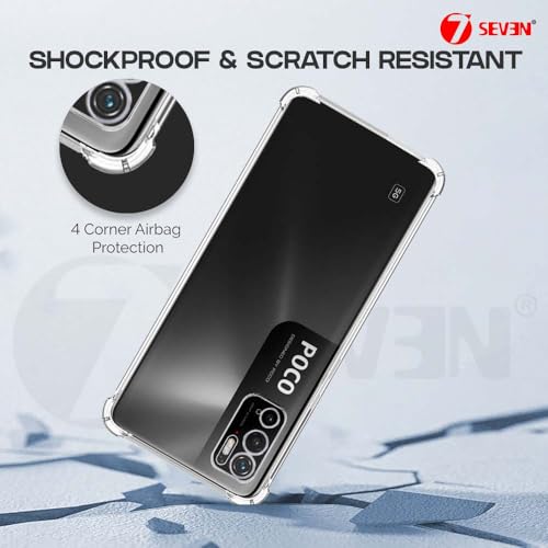 7-Seven 7SEVEN® Back Cover for Poco M3 Pro 5G Transparent Mobile Back Case Shock Proof Design Camera Edges Protection Crystal Clear Phone Case Silicon Soft TPU and Flexible Bumper Phone Cover - Image 4