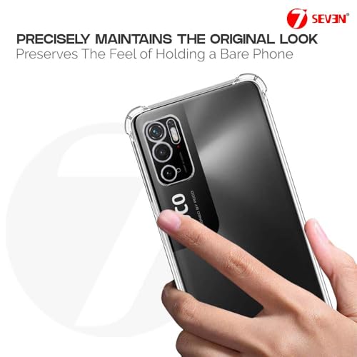 7-Seven 7SEVEN® Back Cover for Poco M3 Pro 5G Transparent Mobile Back Case Shock Proof Design Camera Edges Protection Crystal Clear Phone Case Silicon Soft TPU and Flexible Bumper Phone Cover - Image 5
