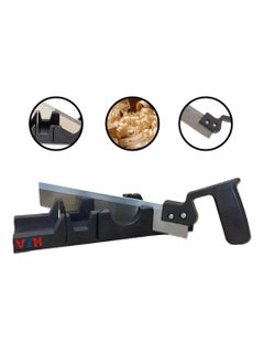 VTH WITH TAGLINE ABSOLUTE TOOLING SOLUTIONS VTH PrecisionCut Pro Durable ABS plastic mitre box with saw for precise 45 and 90 cuts perfect for home improvement and DIY projects  - Image 2