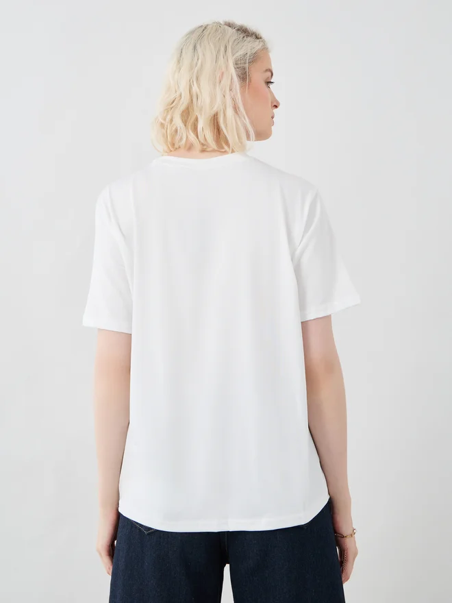 Take Two Take Two Round Neck Slogan Print T-Shirt