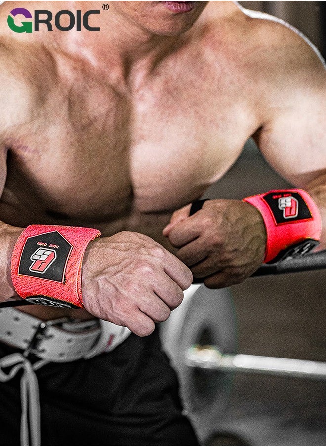 GROIC Weight Lifting Wrist Support Band, Elbow Wraps Wrist Wraps Brace for Men and Women, Elastic Elbow Compression Strap and Joint Support Brace for Powerlifting, Fitness  - Image 5
