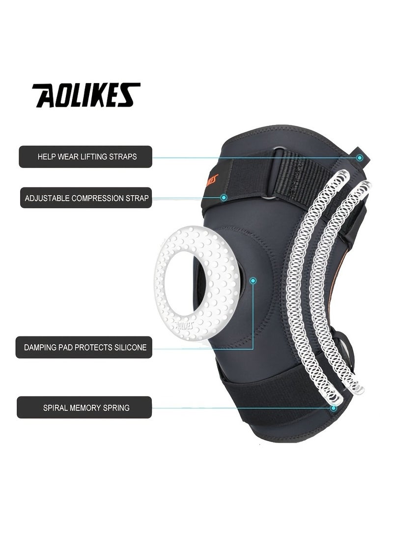 AOLIKES Neoprene Knee Support with 4-Spring Compression & Stability - Sports Exercise Knee Brace - Order One Size Up（XL） - Image 3