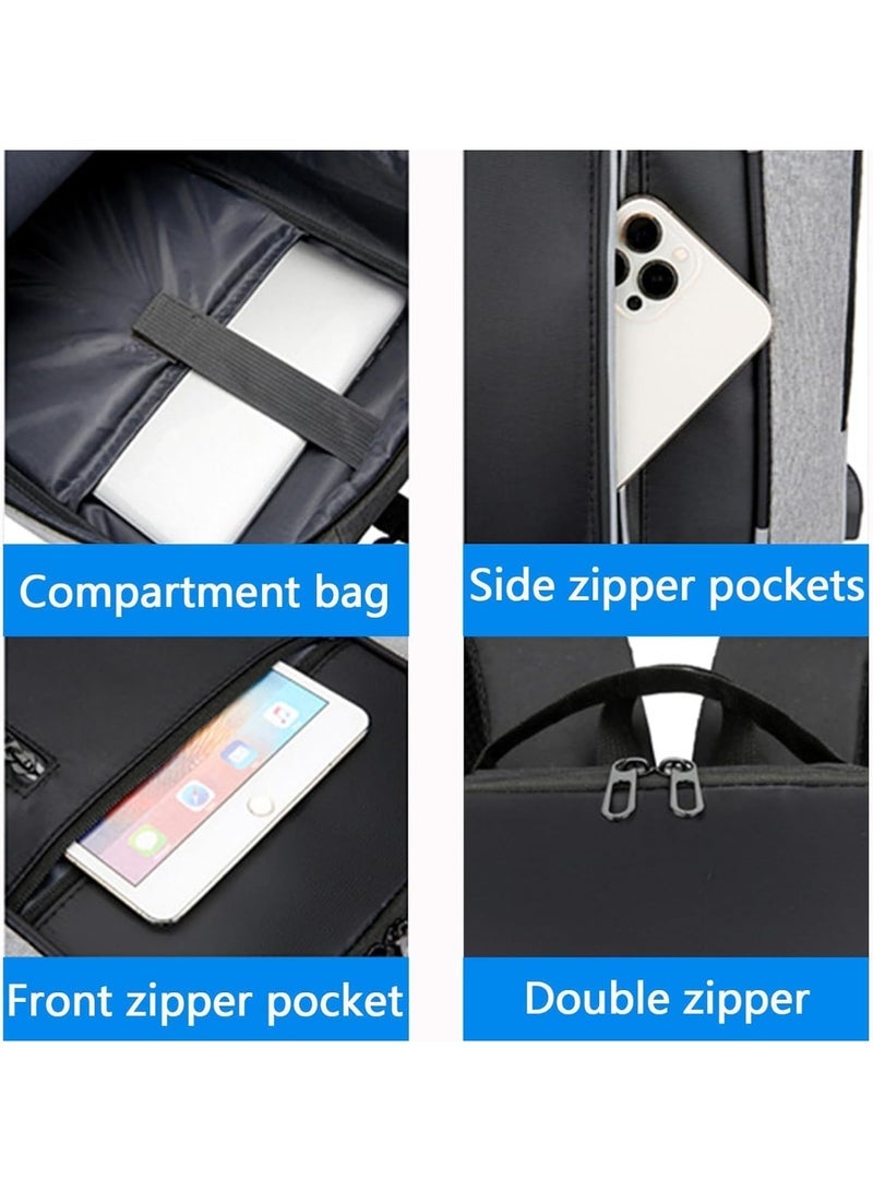This multi-functional travel backpack is compatible with the PS5 game console. It's a dedicated protective travel case for PS5, featuring a USB port and the ability to store headphones, game discs, and accessories. - Image 3